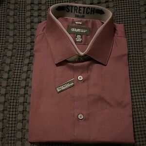 Kenneth Cole Burgundy Dress Shirt